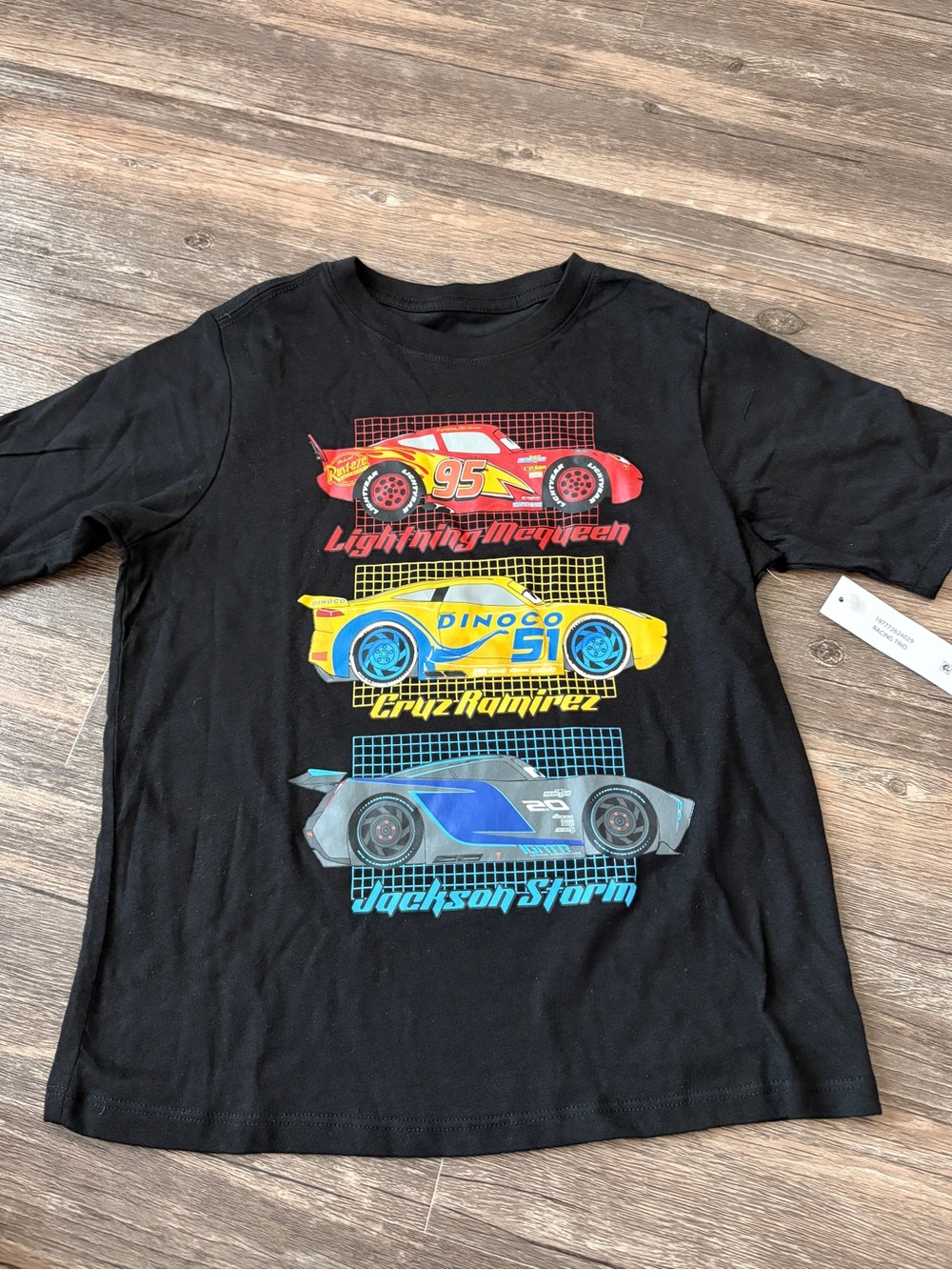 Kids Black Lightning McQueen, Cruz and Jackson Storm Graphic Tee